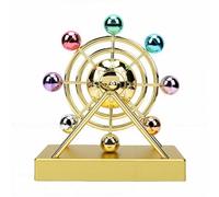 AMONIDA Perpetual Motion Windmill Kinetic Art Sculpture Desktop Decoration with Revolving Colorful Balance Balls, Ideal for Home Office Desk Decor