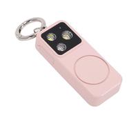 AMONIDA Personal Safety Alarm Rechargeable Keychain with LED Light 150dB for Night Running Outdoor Security for Students Camping Hiking Backpack (ABS) (Pink)