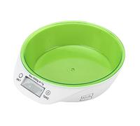 AMONIDA Pet Food Scale Bowl Digital Accurate Measuring Bowl for Pet Food Cats Dogs ABS Material 7.1x8.3in (Green)