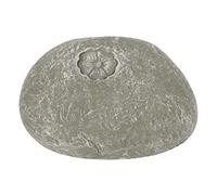 AMONIDA Pet Memorial Garden Stone Weatherproof for Inscription in Backyard Resin 1 Unit (Small Flower Stone Moss Color)