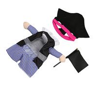 AMONIDA Pet Pirate Costume Premium Fabric Cute Cartoon Design for Wedding Party Easy to Wear for Dogs Cats (L)
