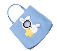 AMONIDA Pet Shoulder Bag Adjustable Cute Canvas Design for Small Pets Lightweight and Breathable for Puppies and Cats (Rabbit Extra Large (Recommended Weight 3-6kg)