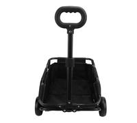 AMONIDA Pet Stroller Spacious and Well Ventilated Rolling Cart for Dogs and Cats with Safety Belt and Storage Bag Oxford Cloth Design (Black)