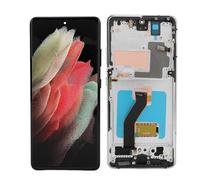 AMONIDA Phone Screen Replacement for S21 5G with 3D Sensitive Touch and Fingerprint Sensor 6.8 Inch Premium Digitizer Assembly Repair Tools (Silver)