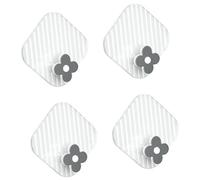 AMONIDA Plastic Adhesive Hooks Durable Wall Hangers for Key Organization Shower Bathroom 4PCS (Transparent Silver)
