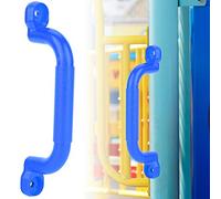 AMONIDA Plastic Playground Safety Handle with Non-Slip Grip for Kids Swing and Climbing Walls - Durable Red and Blue Handles - Each Pair Supports 60KG (Blue)