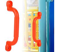 AMONIDA Plastic Playground Safety Handle with Non-Slip Grip for Kids Swing and Climbing Walls - Durable Red and Blue Handles - Each Pair Supports 60KG (Red)