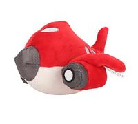 AMONIDA Plush Dog Squeaky Toy Interactive Airplane Shape Bite Resistant Chew Toy for Happy Puppies Plush Material (Red)
