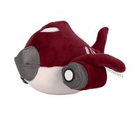 AMONIDA Plush Dog Squeaky Toy Interactive Airplane Shape Bite Resistant Chew Toy for Happy Puppies Plush Material (Purple)