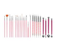AMONIDA Polymer Clay Tools Double Sided Easy Grip Set for Beginners and Experts in Pottery Making 15 Brushes 5 Dotting Tools
