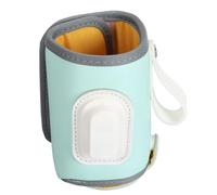 AMONIDA Portable Baby Milk Warmer with Temperature Control Real Time Display for Home and Outdoor Travel, PU Material (Green)
