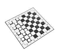 AMONIDA Portable Checkers Set, Folding Board Chess Game, Exquisite Chess Pieces Set, Ideal for Indoor Outdoor Activities & Travel