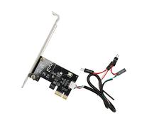 AMONIDA Power Reset Switch PCIE Card, PCIE X1 Port Multifunctional Rugged Computer Power Reset Switch PCIE Card Durable for Desktop