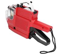 AMONIDA Price Tag Gun Efficient Double-Line 10 Digits Label Maker for Office Retail Store, Ideal for Marking & Pricing, Made of ABS Material (Red) (Red)