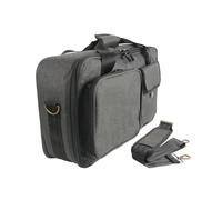 AMONIDA Professional Effects Pedal Case, Fabric with 10mm Pearl Cotton Padding, Shoulder Strap Carry Handle with External Mesh Transparent Pockets & Non Slip Pads, Ideal for Guitar (M)