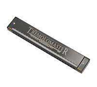 AMONIDA Professional Mouthorgan Harmonica Diatonic Harp for Children Gifts 24-Hole C Key Lightweight ABS Resin (Matte Black)