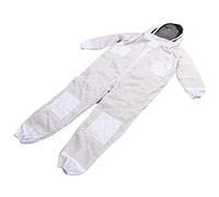 AMONIDA Professional Siamese Bee Suit Zippered 3 Layer Ventilated Fabric for Beekeeping Supplies Lightweight and Portable Protection (L)
