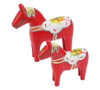 AMONIDA Pure Handmade Hand Painted Wooden Swedish Dala Horse Figurine for Artistic Ornaments or Souvenir Collectors