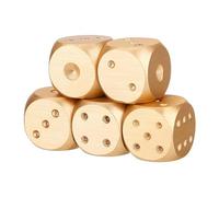 AMONIDA Quality Aluminium Alloy Table Game Dice Set for Poker, 5pcs Deluxe Colors Dice with Storage Box, Suitable for DND D&D Game (Rectangle)