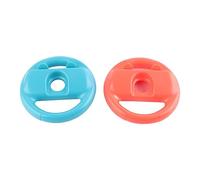 AMONIDA Racing Game Steering Wheel Portable and Easy to Operate Controller for, Lightweight, Ergonomic Design, 2 Units, Ideal for Family Fun (Red Blue)