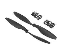 AMONIDA RC Aircraft Propellers, Black Nylon Flexible Aerodynamic Design Easy Assembly Lightweight Durable, with Professional Production Technology, for Fixed Wing RC Plane Replacement