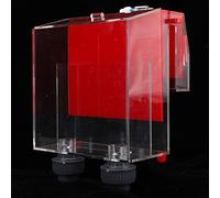 AMONIDA Red Acrylic Overflow Box, Efficient Siphon Overflow Box for Fish Tanks, Self-Start Feature for Aquatic Circulation, 5000L/H