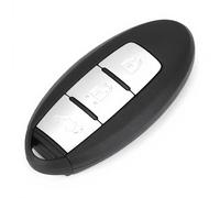 AMONIDA Remote Control Car Key Fob Replacement, 3-Button 433Mhz, Black, Push Button, ON-NONE-ON, Fits NISSAN Qashqai / X-trail