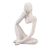 AMONIDA Resin Thinker Statue Elegant Abstract Design Home Decoration for Living Room Office 1 Unit (Sandstone Right)