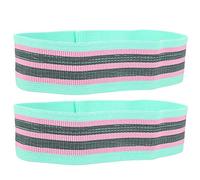 AMONIDA Resistance Bands for Fitness Training 2Pcs Set Non Slip Elastic Workout Strap Build Strong Buttocks At Home Office Outdoors (Green)