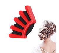 AMONIDA Roller Hair Styling Tool for Easy Braid Making, Portable ABS Resin Hair Tool in Red and Blue, for Brides and Everyday Styles, 3.5" X 1.9" (Red)