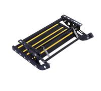 AMONIDA RV Steps Single Ladder Step, Aluminum Alloy Manual Retractable RV Stairs, 400lbs Capacity Anti Slip Foldable Steps for RVs Trailer Van Motorhome