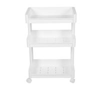 AMONIDA Salon Spa Rolling Trolley Mobile Cart with 3 Tiers for Beauty Instrument Kitchen Dorm 17.72 X 10.24 X 27.56in PP