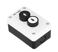 AMONIDA Self Recovery Button Switch, SGKJ-2N Waterproof Up Down Arrow Push Button Switch, Box Station Switch for 2-Way Cranes and Rolling Door Controls, Black and White