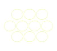 AMONIDA Sensory Training Hoop Set of 10 Durable Plastic Rings for Kids Fitness and Exercise 40cm Outer Diameter (11mm Wide Yellow)