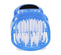 AMONIDA Shower Foot Scrubber Plastic Exfoliating Massager for Smooth Feet in Bathroom 11.0x5.5x1.6in Blue