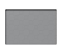 AMONIDA Silicone Cat Litter Mat, Large 34x22in Easy Cleaning Waterproofs Litter Trapping Mat with Raised Edges and Spill Proof Design, for Indoor Home Floor and Pet Feeding Pad (Gray)