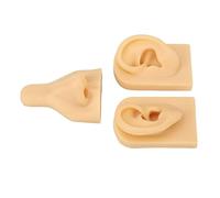 AMONIDA Silicone Nose Ear Model Set for Piercing Practice High Simulation Soft Silicone for Beginners and Students 2 Pieces (Light Skin)