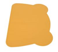 AMONIDA Silicone Placemat Cute Bear Design Soft Elastic Heat Insulation for Kids Table At Home Hotel Restaurant 36.5cm (Yellow)