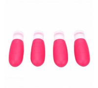 AMONIDA Silicone Refillable Travel Bottles Leakproof for Grooming Essentials 4PCS for Business Trips Heart Design (Red)