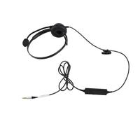 AMONIDA Single Ear Headset Comfortable Lightweight Wired Noise Canceling Microphone for Call Center Office Use (Single 3.5mm Interface)