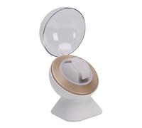 AMONIDA Single Watch Winder, Ultra Quiet Universal Fit Automatic Watch Winding Box with LED Lighting, Precise Winding Stable Mechanism for Mechanical Watches, Ideal Gifts for Men (White)