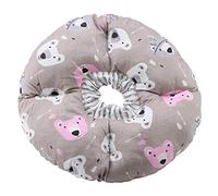 AMONIDA Soft Edge Circle Cat Protection Collar Lightweight Adjustable Antibite Healing for Post-Surgery Recovery (Brown)