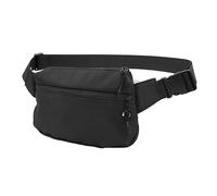 AMONIDA Sports Waist Bag Durable Nylon Fanny Pack for Travel Workout with Headphone Hole 1 Unit (Black)