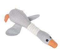 AMONIDA Squeaky Goose Interactive Chew Toy for Dogs Clear Sound Mini Playtime Lightweight Durable Cotton Linen Pet Supplies (2)