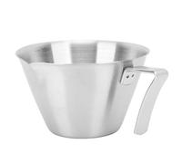 AMONIDA Stainless Steel Coffee Measuring Cup Durable 100ml Capacity Precise Extraction for Home Office Hotel (Original Color)