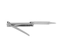 AMONIDA Stainless Steel Nail Clipper with Textured File Accurate Cutting Portable Tool for On-the-Go Grooming