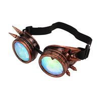 AMONIDA Steampunk Goggles, Kaleidoscope Goggles High Elasticity Halloween for Decoration (Purple Bronze)