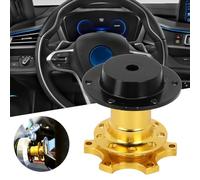 AMONIDA Steering Wheel Arrow Storage Case Hub, CNC Alloy Design (Gold)