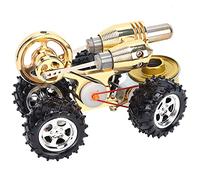 AMONIDA Stirling Car Engine Model Miniature Science Kit Fun Physics Toy for Kids Gift Zinc Alloy 15.8x11.4x9.5cm