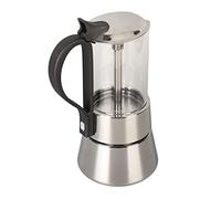 AMONIDA Stovetop Coffee Maker 6Cup 240ml Stainless Steel Italian Coffee Machine Maker Moka Pot Induction Coffee Pot